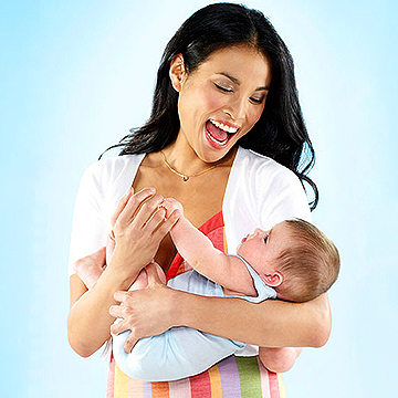 Mother holding baby