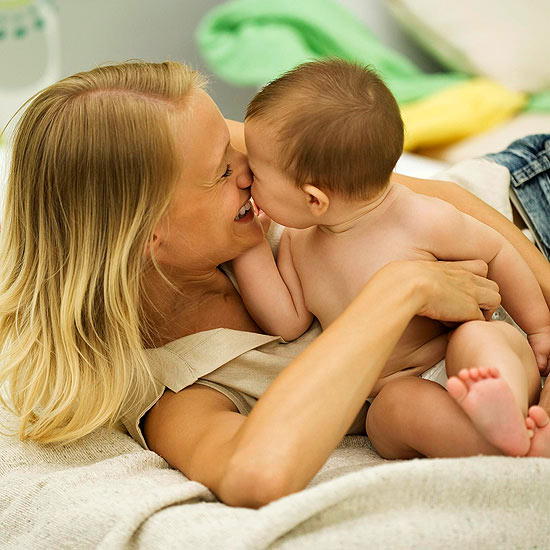 mother nuzzling baby