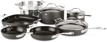 An All-Clad Essentials Nonstick Hard Anodized 10-Piece Cookware Set