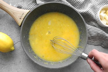 Whisk lemon curd