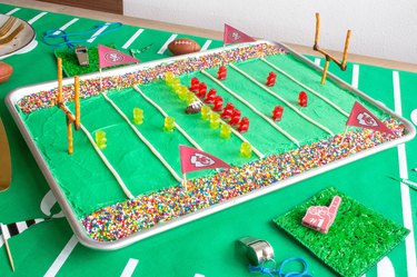 How to Make a Sheet Pan Football Stadium Cake