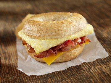 Bacon and egg breakfast sandwich