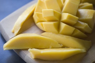 Mango sliced and peeled