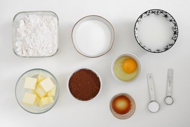 Ingredients for chocolate whoopie pies