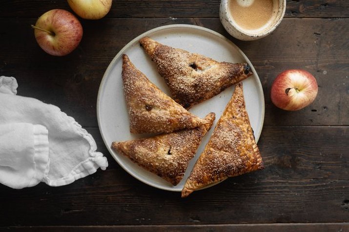 Apple cider caramel turnovers