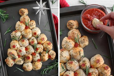 Christmas Tree Pull-Apart Pizza Bread Recipe