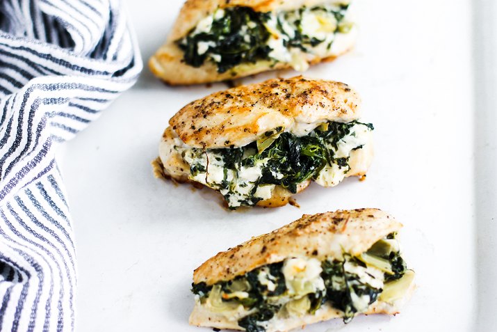 Spinach & Artichoke Stuffed Chicken