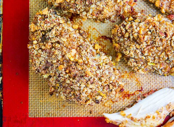 Pecan-crusted chicken fingers