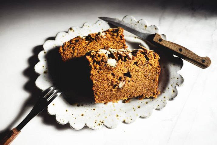 Pumpkin bread made with pumpkin pie mix