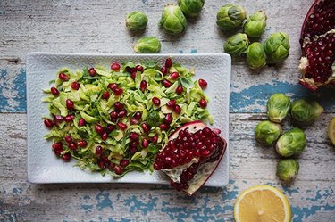 Brussels Sprouts with Pomegranate and Lemon Dressing