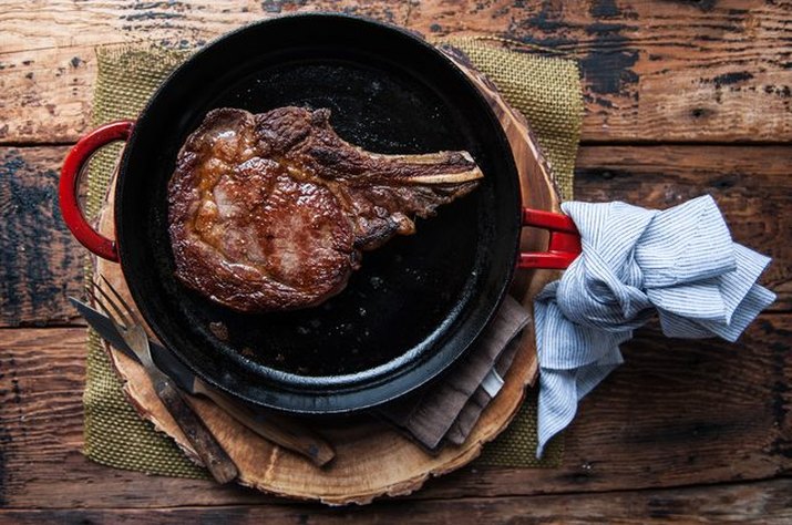 Skillet steak.