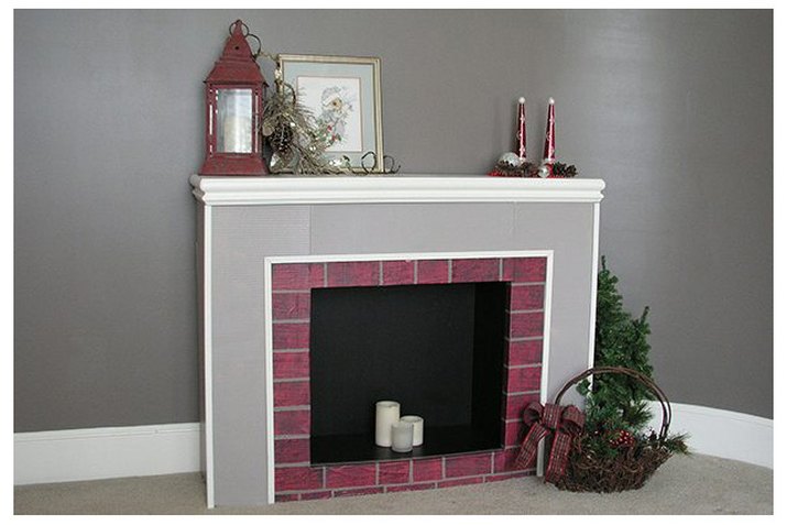 cardboard fireplace