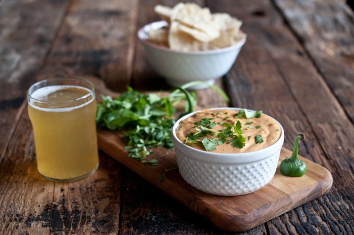 bowl of jalapeno beer cheese dip